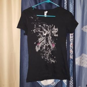 jinx I fight like a girl L v neck gamer girl shirt